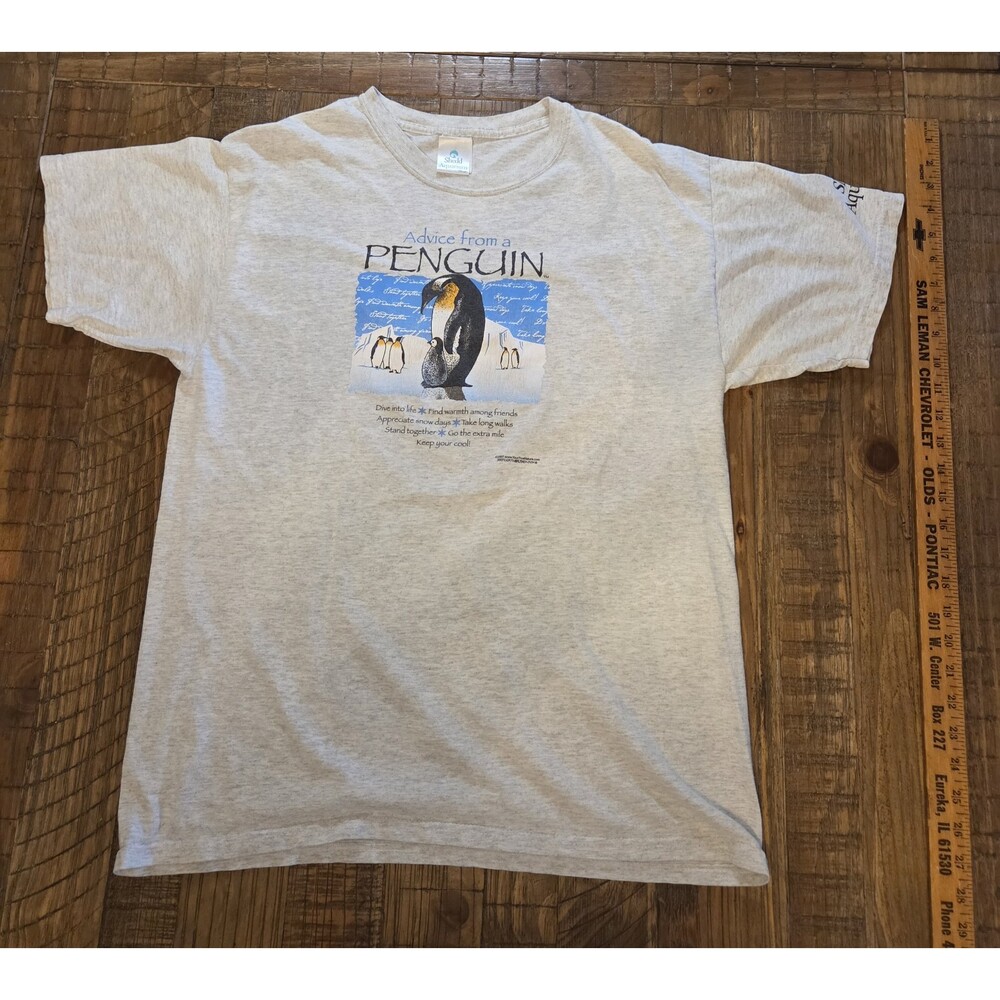 Shedd Aquarium Penguins '07 Light Gray Tshirt Size L